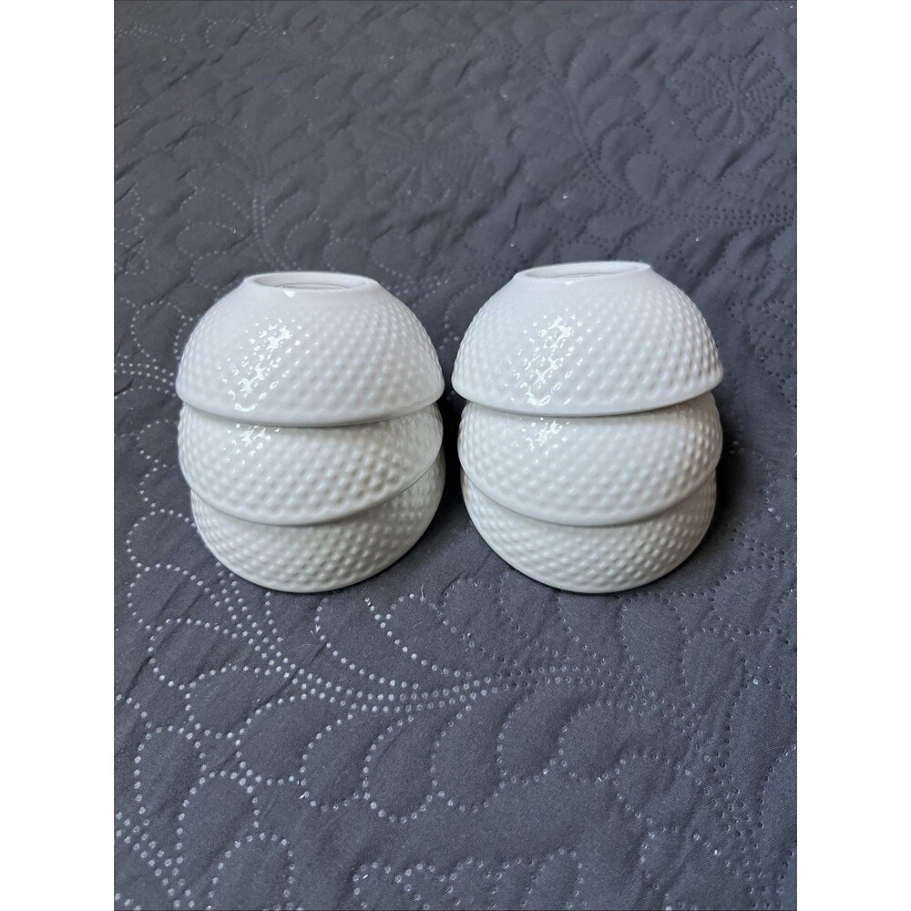Denmark Tools For Cooks AMELIA All Dip Bowls White Porcelain 3 X 1.25” 6pc Set